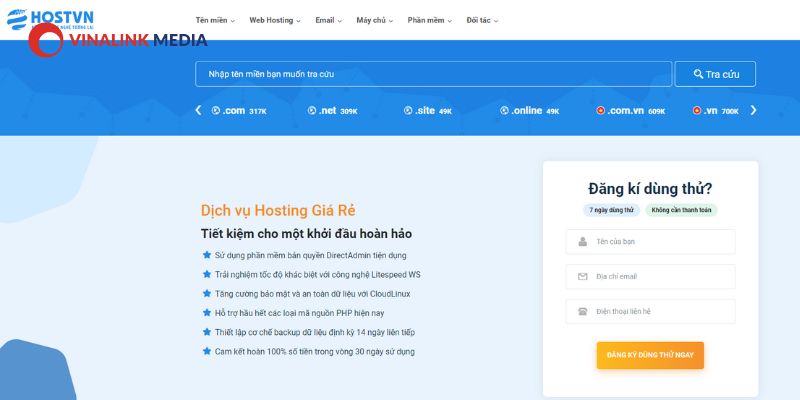 nhà cung cấp tên miền HOSTVN